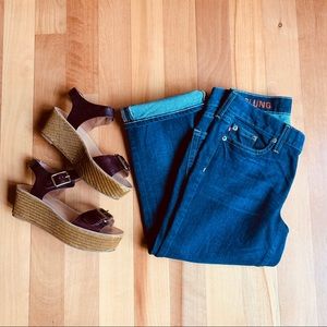 NWOT! J. Crew Hip Slung Capri Jeans